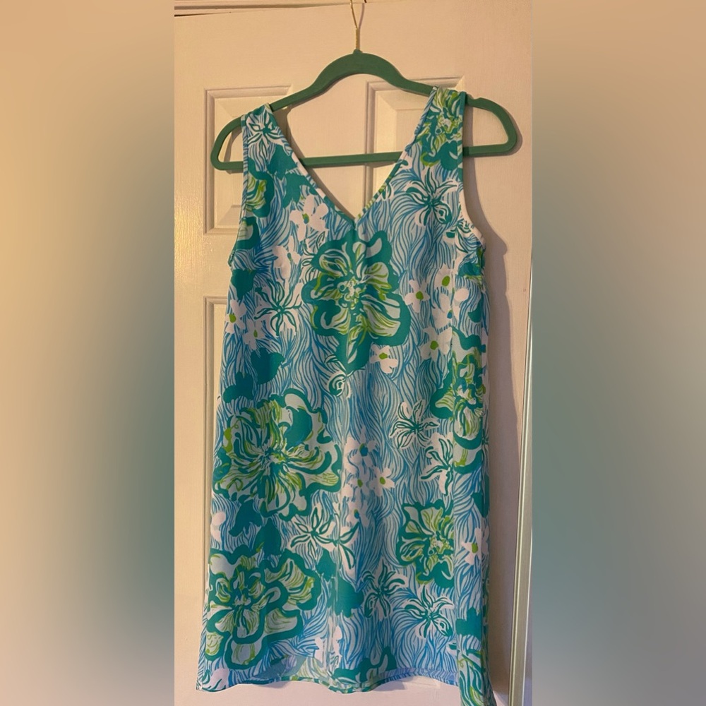 Lilly Pulitzer Calissa Wave Sleeveless Dress Sz 8 / 10 EUC